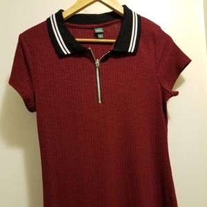 SALE! Short Purple Zipper Down Dress Medium